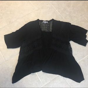 NWOT XL Absolutely Famous Black Lace Cardigan